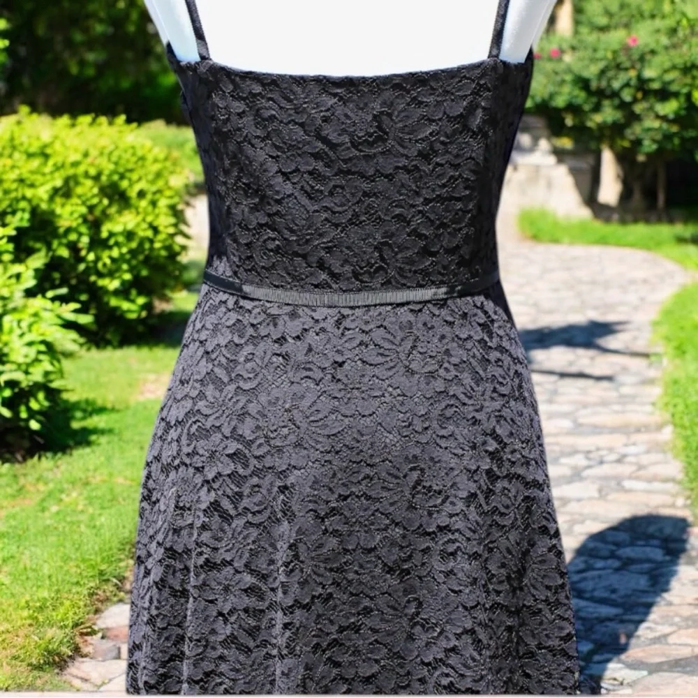 Y2K Ann Taylor NWT Black Lace Dress Size 6 - Picture 4 of 6
